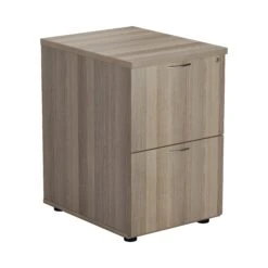 Grey Oak Wooden 2 Drawer Filing Cabinet