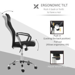 HOMCOM Ergonomic Mesh Office Chair -Office Supermarket Store homcom ergonomic mesh office chair mesh office chairs aosom 110047
