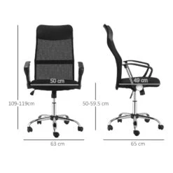 HOMCOM Ergonomic Mesh Office Chair -Office Supermarket Store homcom ergonomic mesh office chair mesh office chairs aosom 207905