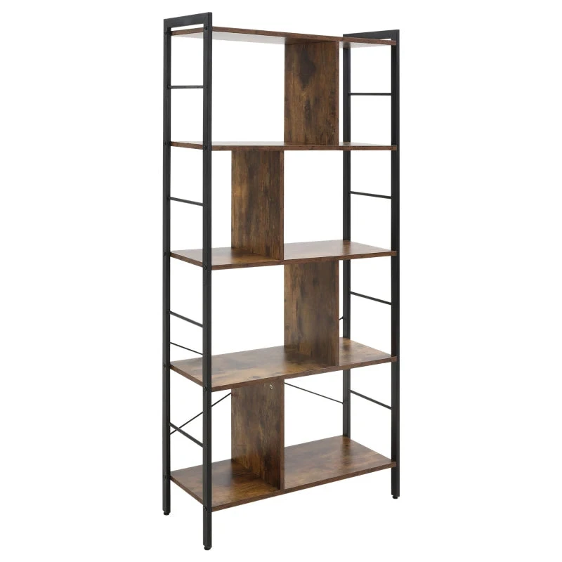HOMCOM Industrial Bookcase Shelf 1 HOMCOM Industrial Bookcase Shelf