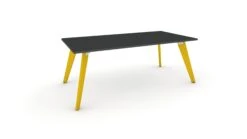 Hub Coloured Leg Meeting Tables 1600mm X 1200mm -Office Supermarket Store hub coloured leg meeting tables 1600mm x 1200mm meeting tables workstories 1600mm x 1200mm anthracite yellow ral1021 540969