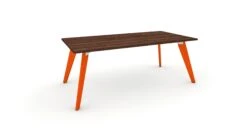 Hub Coloured Leg Meeting Tables 1600mm X 1200mm -Office Supermarket Store hub coloured leg meeting tables 1600mm x 1200mm meeting tables workstories 1600mm x 1200mm walnut orange ral2004 614918