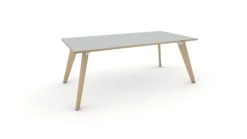 Hub Meeting Tables -Office Supermarket Store hub meeting tables bench desks workstories 1600mm x 1200mm light greyply 180966