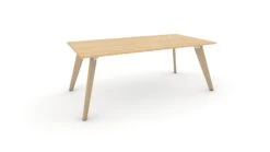 Hub Meeting Tables -Office Supermarket Store hub meeting tables bench desks workstories 1600mm x 1200mm maple 298779