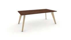 Hub Meeting Tables -Office Supermarket Store hub meeting tables bench desks workstories 1600mm x 1200mm walnut 404388