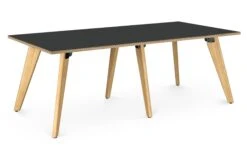 Hub Meeting Tables -Office Supermarket Store hub meeting tables bench desks workstories 2600mm x 1600mm anthraciteply 530671