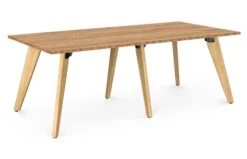 Hub Meeting Tables -Office Supermarket Store hub meeting tables bench desks workstories 2600mm x 1600mm gold craft oak 728867