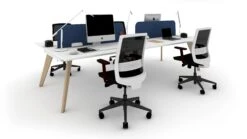 Hub Wooden Leg Bench Desks -Office Supermarket Store hub wooden leg bench desks bench desks workstories 737182