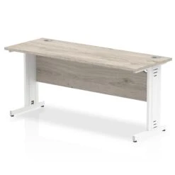 Impulse 1600mm X 600mm Office Desk - Cable Managed Leg 15 Impulse 1600mm X 600mm Office Desk - Cable Managed Leg -Office Supermarket Store impulse 1600mm slimline desk cable managed leg desks dynamic office solutions grey oak white 213316