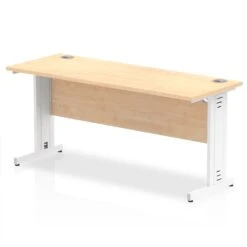 Impulse 1600mm X 600mm Office Desk - Cable Managed Leg 17 Impulse 1600mm X 600mm Office Desk - Cable Managed Leg -Office Supermarket Store impulse 1600mm slimline desk cable managed leg desks dynamic office solutions maple white 375503
