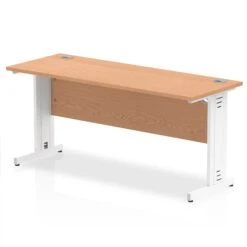 Impulse 1600mm X 600mm Office Desk - Cable Managed Leg 19 Impulse 1600mm X 600mm Office Desk - Cable Managed Leg -Office Supermarket Store impulse 1600mm slimline desk cable managed leg desks dynamic office solutions oak white 204115