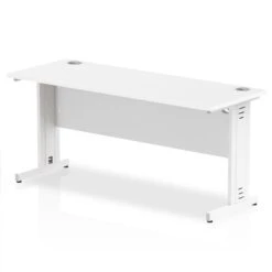 Impulse 1600mm X 600mm Office Desk - Cable Managed Leg 23 Impulse 1600mm X 600mm Office Desk - Cable Managed Leg -Office Supermarket Store impulse 1600mm slimline desk cable managed leg desks dynamic office solutions white white 301800