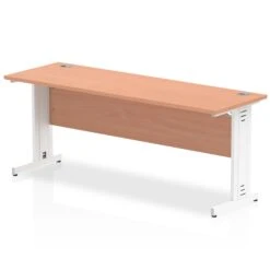 Impulse 1800mm Slimline Desk Cable Managed Leg -Office Supermarket Store impulse 1800mm slimline desk cable managed leg desks dynamic office solutions beech white 622365