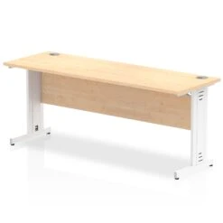 Impulse 1800mm Slimline Desk Cable Managed Leg -Office Supermarket Store impulse 1800mm slimline desk cable managed leg desks dynamic office solutions maple white 259871