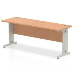 Impulse 1800mm Slimline Desk Cable Managed Leg -Office Supermarket Store impulse 1800mm slimline desk cable managed leg desks dynamic office solutions oak silver 158296