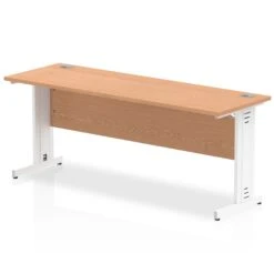 Impulse 1800mm Slimline Desk Cable Managed Leg -Office Supermarket Store impulse 1800mm slimline desk cable managed leg desks dynamic office solutions oak white 264223