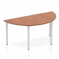 Impulse Semi-Circle Table Box Frame Leg - Grey Oak -Office Supermarket Store impulse semi circle table box frame leg grey oak shaped tables dynamic office solutions walnut 1600 388345