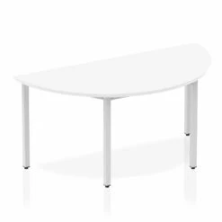 Impulse Semi-Circle Table Box Frame Leg - Maple -Office Supermarket Store impulse semi circle table box frame leg maple shaped tables dynamic office solutions white 1600 264494