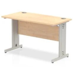 Impulse Slimline Desk Cable Managed Leg - Maple -Office Supermarket Store impulse slimline desk cable managed leg maple desks dynamic office solutions maple silver 1200mm x 600mm 493849
