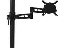KARDO Single Screen (up To 27") Pole Mounted Monitor Arm -Office Supermarket Store kardo single pole mounted monitor arm furniture accessory metalicon black 773940