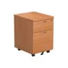 Mobile Under Desk Pedestal - Beech