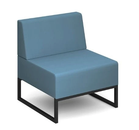 Nera Modular Soft Seating Single Bench With Black Frame 1 Nera Modular Soft Seating Single Bench With Black Frame