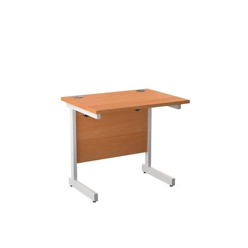 One Cantilever Beech Rectangular Office Desk - 600mm Deep 1 One Cantilever Beech Rectangular Office Desk - 600mm Deep