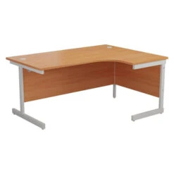 One Cantilever Crescent Office Desk Beech - 1600mm X 1200mm 7 One Cantilever Crescent Office Desk Beech - 1600mm X 1200mm -Office Supermarket Store one cantilever crescent office desk beech 1600mm x 1200mm corner office desks tc group beech white right hand 345582