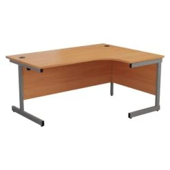 One Cantilever Oak Crescent Office Desk - 1600mm X 1200mm 7 One Cantilever Oak Crescent Office Desk - 1600mm X 1200mm -Office Supermarket Store one cantilever oak crescent office desk 1600mm x 1200mm corner office desks tc group 832919