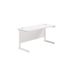 One Cantilever Rectangular White Office Desk - 600mm Deep -Office Supermarket Store one cantilever rectangular white office desk 600mm deep rectangular office desks tc group white white 1200mm x 600mm 787528