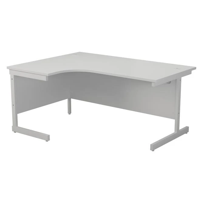 One Cantilever White Crescent Office Desk - 1800mm X 1200mm 2 One Cantilever White Crescent Office Desk - 1800mm X 1200mm - Image 2