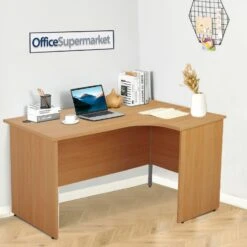 One Panel Next Day Delivery Beech Corner Office Desk -Office Supermarket Store one panel next day delivery beech corner office desk office desk tc group 568308