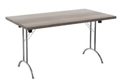 One Union Rectangular Folding Table -Office Supermarket Store one union rectangular folding table meeting tables tc group grey oak silver 1200mm x 800mm 157733