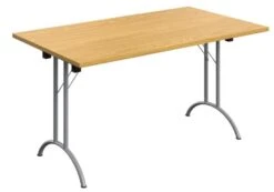 One Union Rectangular Folding Table -Office Supermarket Store one union rectangular folding table meeting tables tc group oak silver 1200mm x 800mm 457244