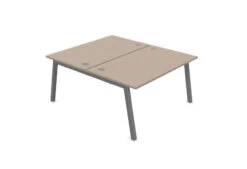 Partage Back To Back Bench Desks 1600mm Deep -Office Supermarket Store partage back to back bench desks 1600mm deep desks office supermarket aluminium clay 1200mm x 1600mm 151953
