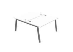 Partage Back To Back Bench Desks 1600mm Deep -Office Supermarket Store partage back to back bench desks 1600mm deep desks office supermarket aluminium white 1200mm x 1600mm 524000