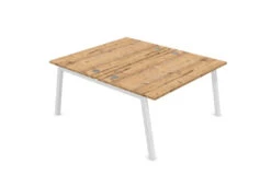 Partage Back To Back Bench Desks 1600mm Deep -Office Supermarket Store partage back to back bench desks 1600mm deep desks office supermarket white timber 1200mm x 1600mm 339908