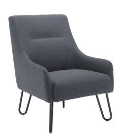 Pearl Reception Chair - Grey/Mustard/Blue