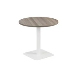 Pedestal Base 800mm Table - Walnut/Black -Office Supermarket Store pedestal base 800mm table walnutblack workstations tc group grey oak white 405326