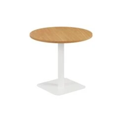 Pedestal Base 800mm Table - Walnut/Black -Office Supermarket Store pedestal base 800mm table walnutblack workstations tc group oak white 433951