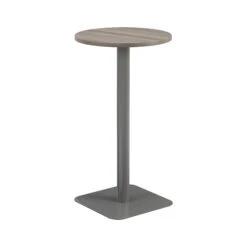 Pedestal Base High Table 600mm Diameter - Oak/Black 16 Pedestal Base High Table 600mm Diameter - Oak/Black -Office Supermarket Store pedestal base high table 600mm diameter oakblack workstations tc group grey oak silver 438255