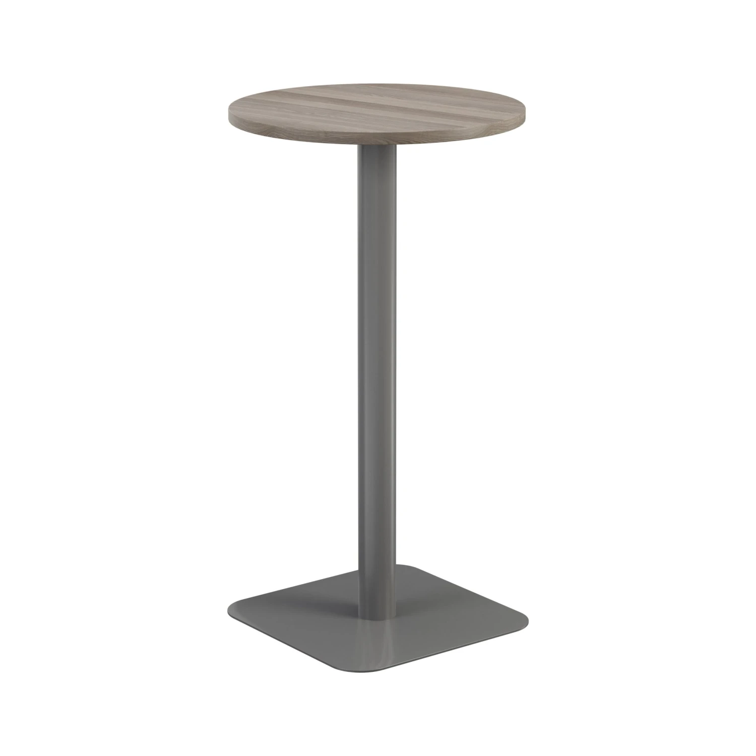 Pedestal Base High Table 600mm Diameter - Oak/Black 8 Pedestal Base High Table 600mm Diameter - Oak/Black - Image 8