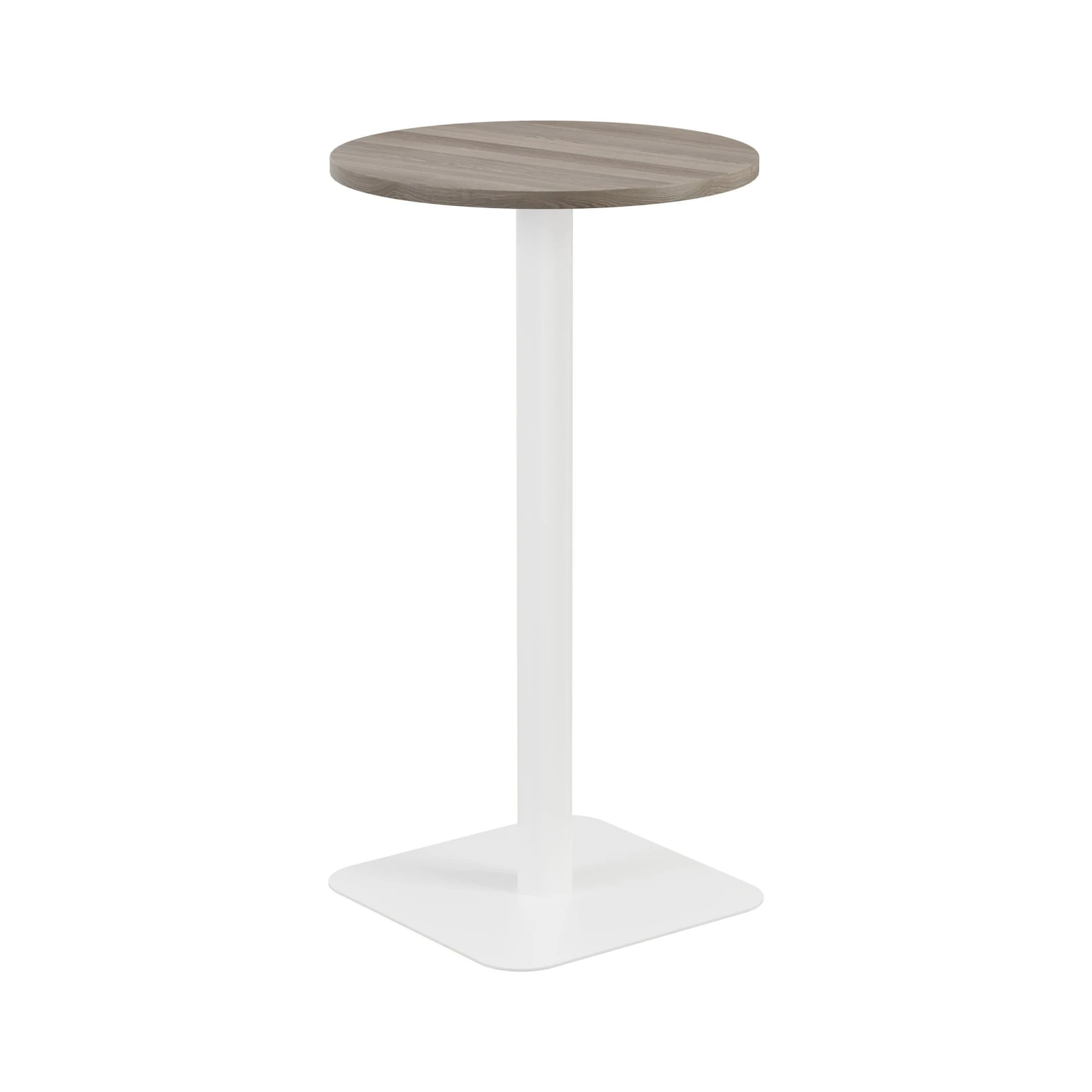 Pedestal Base High Table 600mm Diameter - Oak/Black 2 Pedestal Base High Table 600mm Diameter - Oak/Black - Image 2