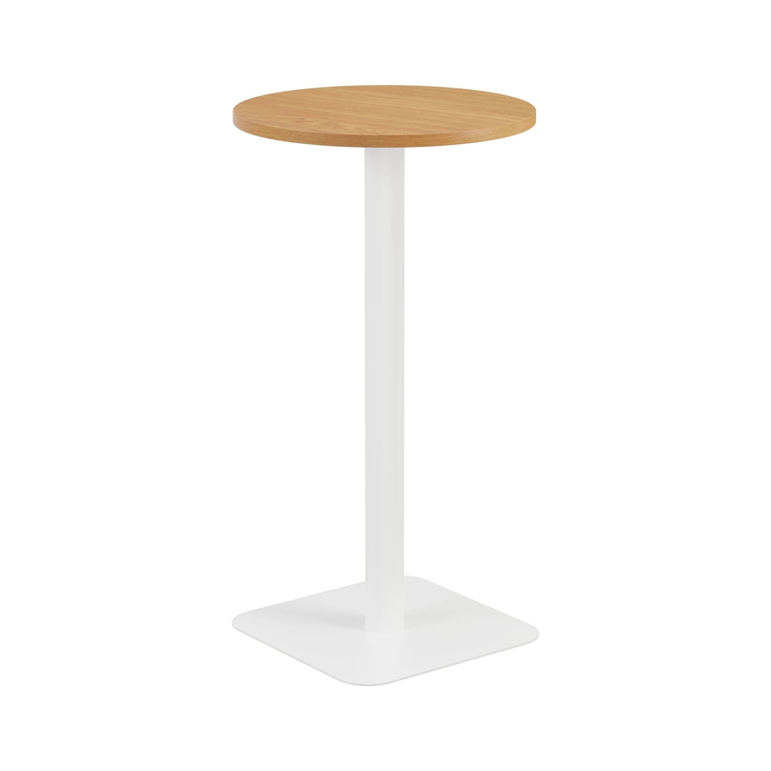 Pedestal Base High Table 600mm Diameter - Oak/Black 4 Pedestal Base High Table 600mm Diameter - Oak/Black - Image 4