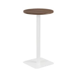 Pedestal Base High Table 600mm Diameter - Oak/Black 11 Pedestal Base High Table 600mm Diameter - Oak/Black -Office Supermarket Store pedestal base high table 600mm diameter oakblack workstations tc group walnut white 989029