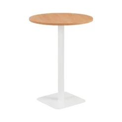 Pedestal Base High Table 800mm Diameter White/White 17 Pedestal Base High Table 800mm Diameter White/White -Office Supermarket Store pedestal base high table 800mm diameter whitewhite workstations tc group beech white 387424