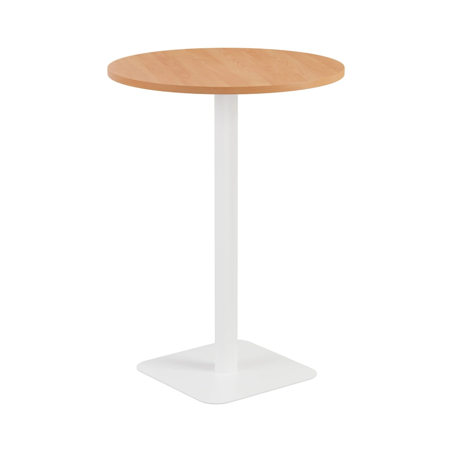 Pedestal Base High Table 800mm Diameter White/White 8 Pedestal Base High Table 800mm Diameter White/White - Image 8