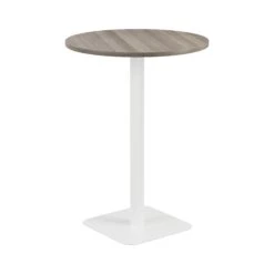 Pedestal Base High Table 800mm Diameter White/White 19 Pedestal Base High Table 800mm Diameter White/White -Office Supermarket Store pedestal base high table 800mm diameter whitewhite workstations tc group grey oak white 563149
