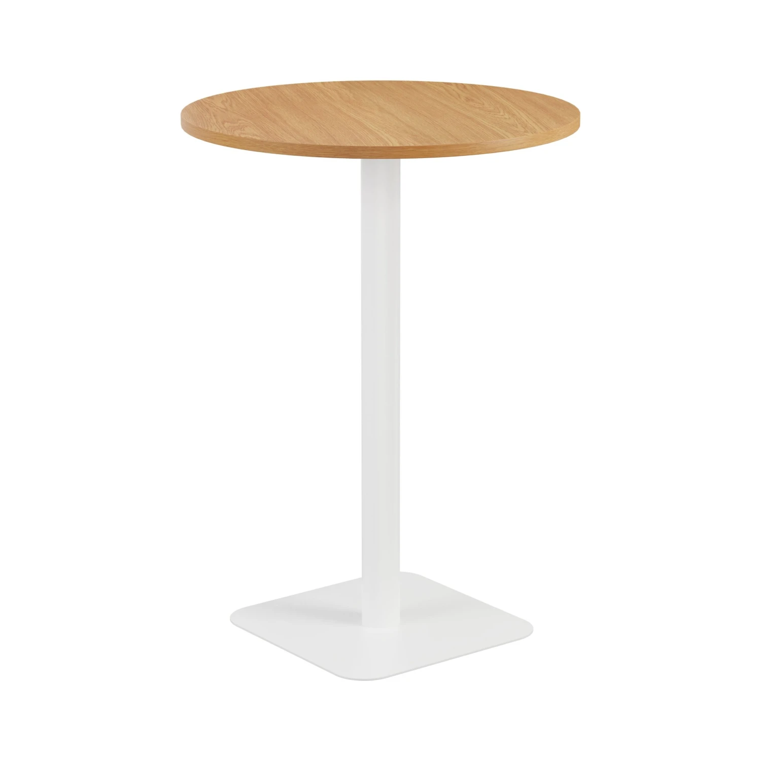 Pedestal Base High Table 800mm Diameter White/White 2 Pedestal Base High Table 800mm Diameter White/White - Image 2