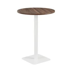 Pedestal Base High Table 800mm Diameter White/White 18 Pedestal Base High Table 800mm Diameter White/White -Office Supermarket Store pedestal base high table 800mm diameter whitewhite workstations tc group walnut white 560918